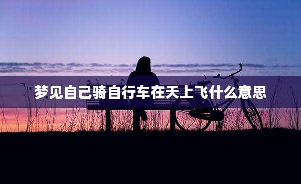 梦见自己骑自行车在天上飞什么意思