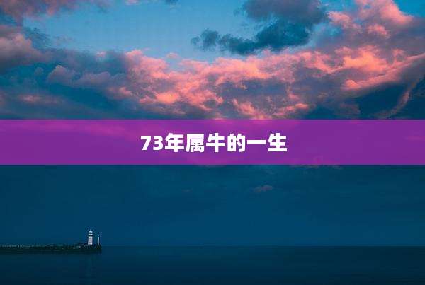 73年属牛的一生