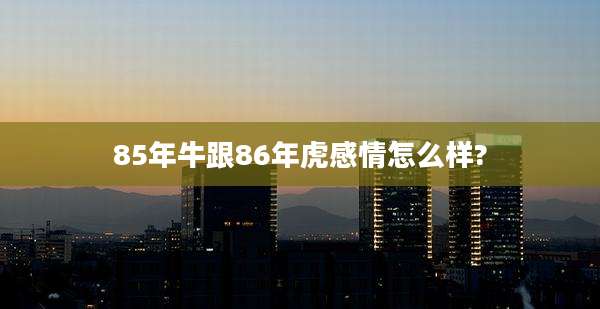 85年牛跟86年虎感情怎么样?