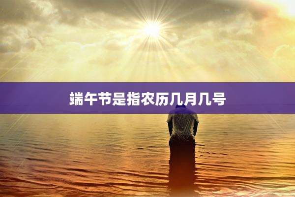端午节是指农历几月几号