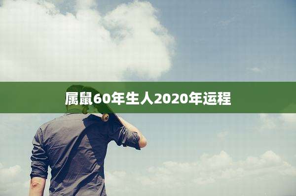 属鼠60年生人2020年运程