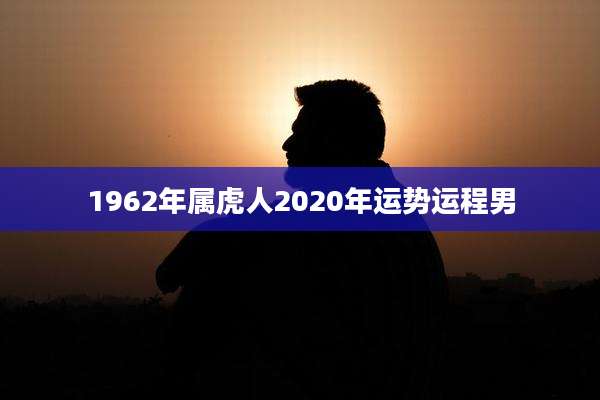 1962年属虎人2020年运势运程男