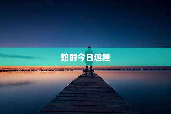 蛇的今日运程