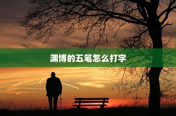 渊博的五笔怎么打字