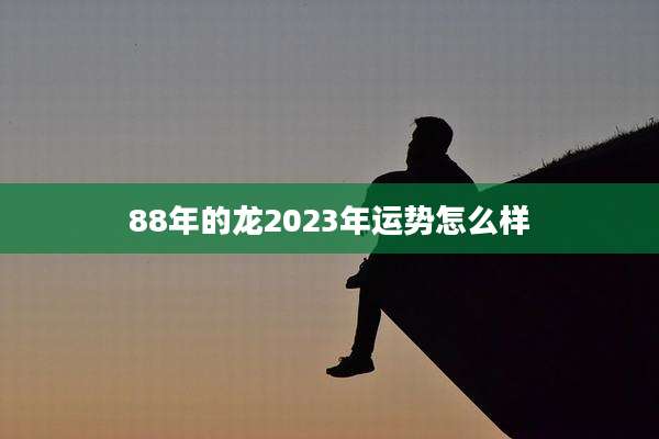 88年的龙2023年运势怎么样