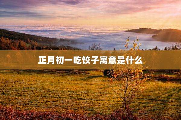 正月初一吃饺子寓意是什么