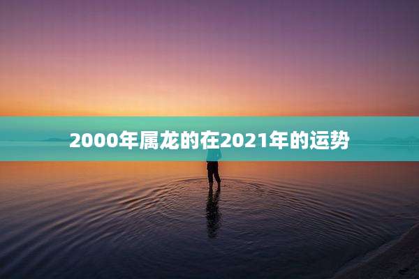 2000年属龙的在2021年的运势
