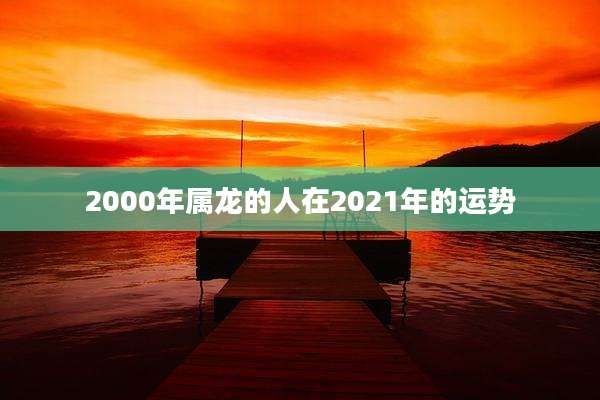 2000年属龙的人在2021年的运势
