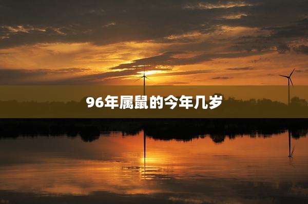 96年属鼠的今年几岁