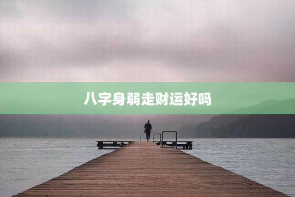 八字身弱走财运好吗