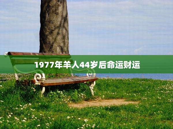 1977年羊人44岁后命运财运