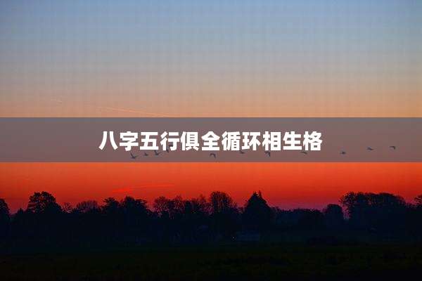 八字五行俱全循环相生格