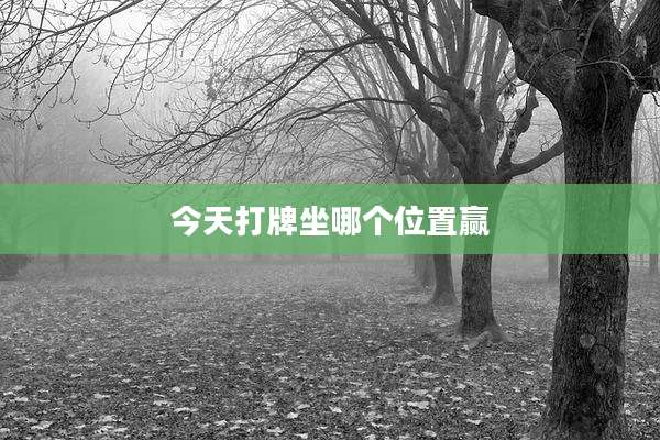 今天打牌坐哪个位置赢