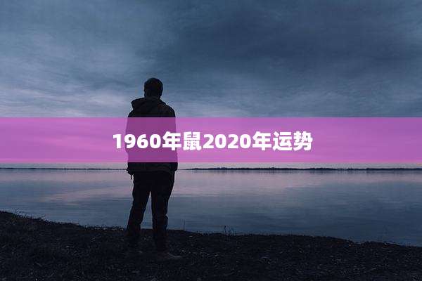 1960年鼠2020年运势