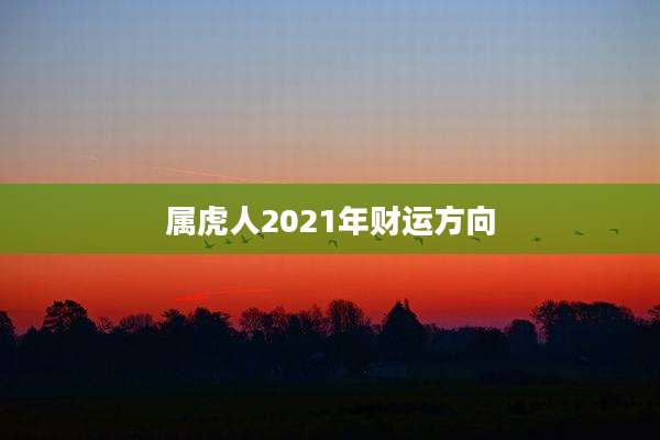 属虎人2021年财运方向