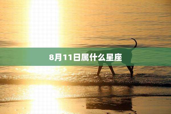 8月11日属什么星座