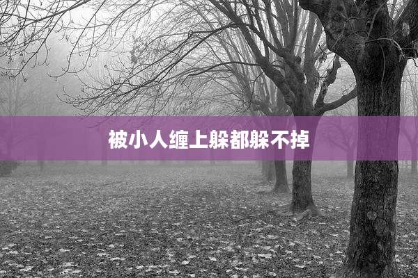 被小人缠上躲都躲不掉