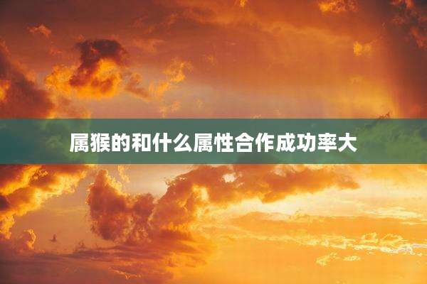 属猴的和什么属性合作成功率大