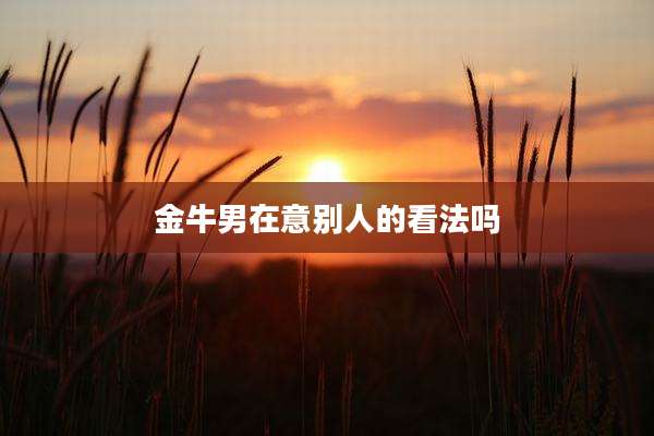 金牛男在意别人的看法吗