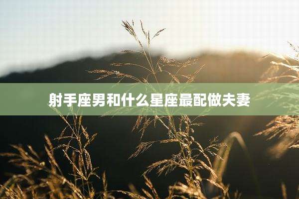射手座男和什么星座最配做夫妻