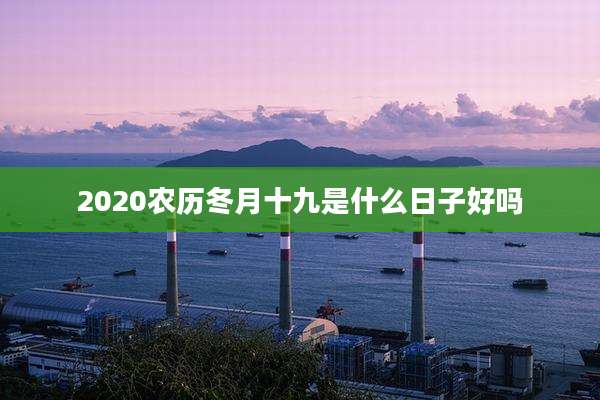 2020农历冬月十九是什么日子好吗