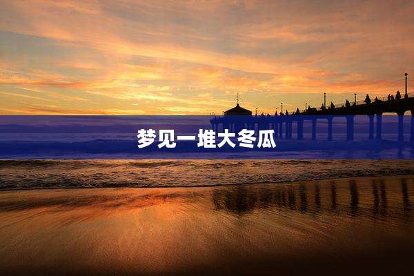 梦见一堆大冬瓜