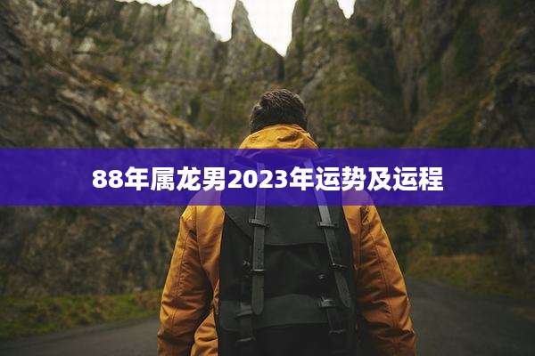 88年属龙男2023年运势及运程