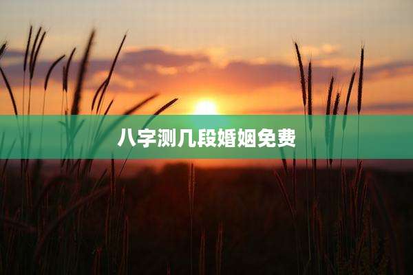 八字测几段婚姻免费