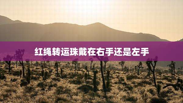 红绳转运珠戴在右手还是左手