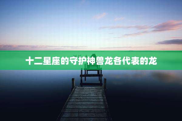 十二星座的守护神兽龙各代表的龙