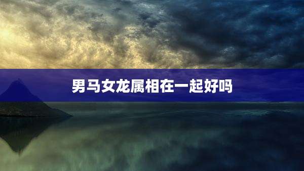 男马女龙属相在一起好吗