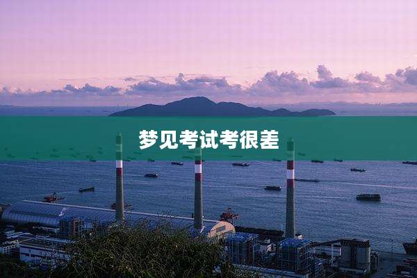 梦见考试考很差