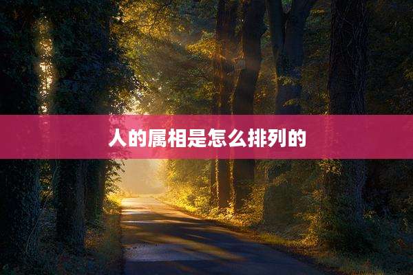 人的属相是怎么排列的