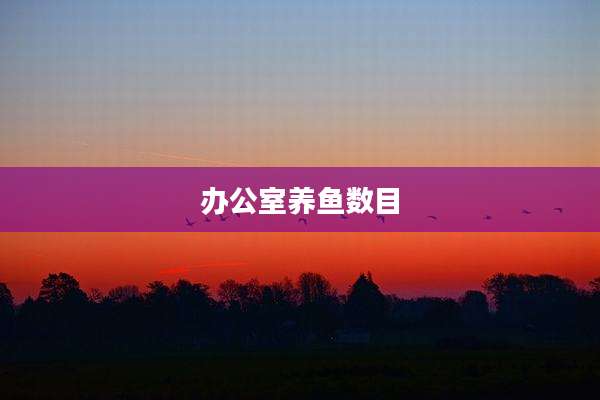 办公室养鱼数目