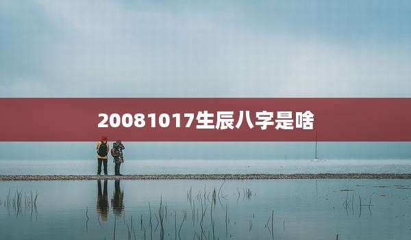 20081017生辰八字是啥