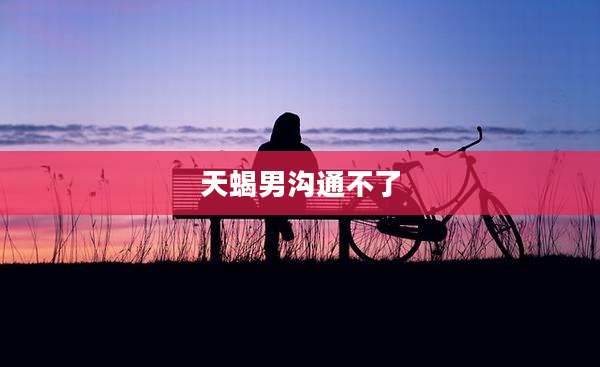 天蝎男沟通不了
