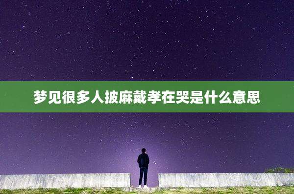 梦见很多人披麻戴孝在哭是什么意思