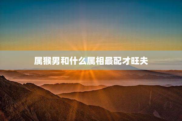 属猴男和什么属相最配才旺夫