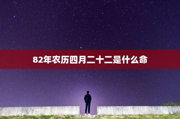 82年农历四月二十二是什么命