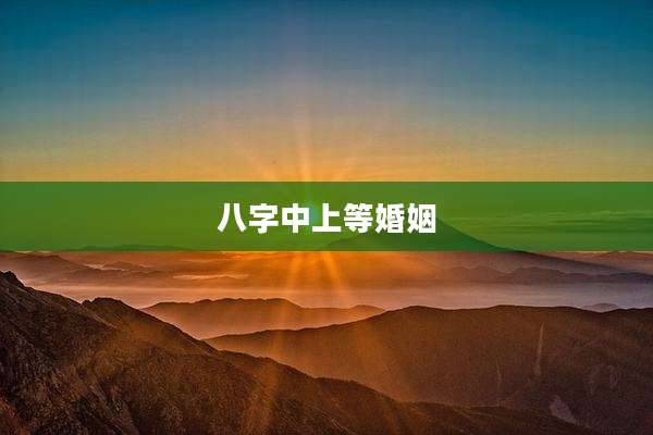 八字中上等婚姻