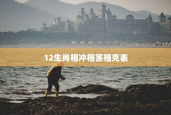 12生肖相冲相害相克表
