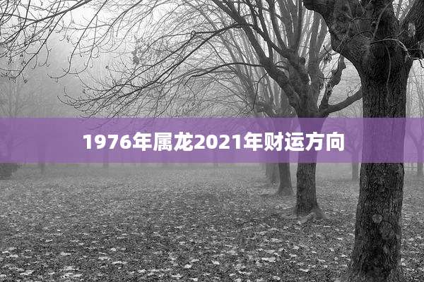 1976年属龙2021年财运方向