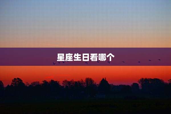 星座生日看哪个