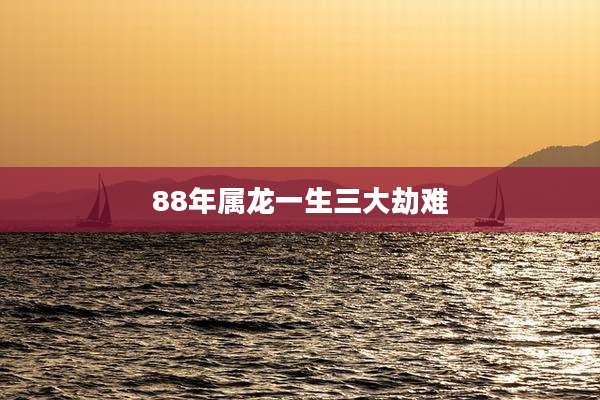 88年属龙一生三大劫难