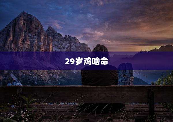 29岁鸡啥命