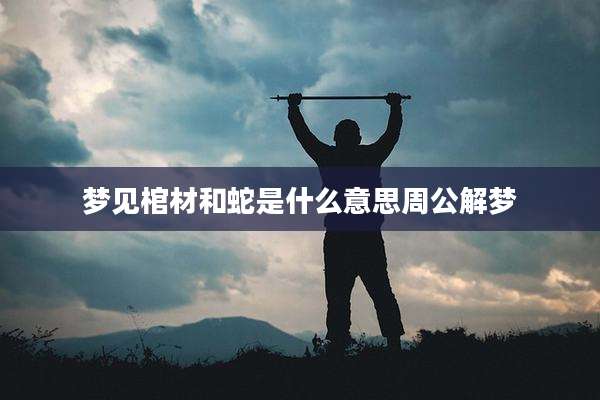 梦见棺材和蛇是什么意思周公解梦