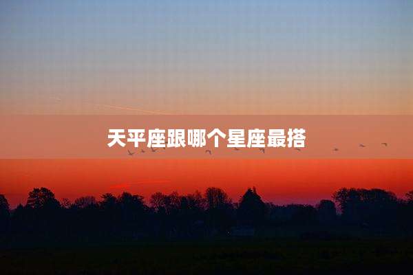 天平座跟哪个星座最搭