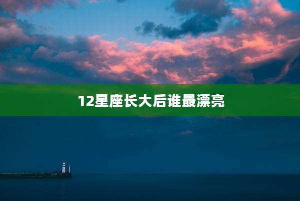 12星座长大后谁最漂亮