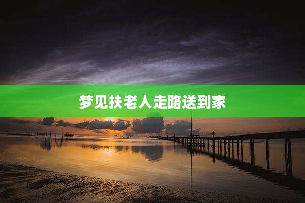 梦见扶老人走路送到家
