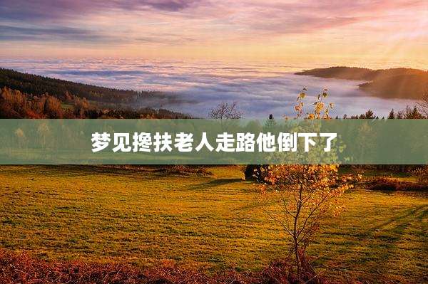 梦见搀扶老人走路他倒下了